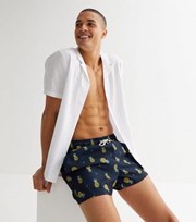 New Look Navy Pineapple Swim Shorts